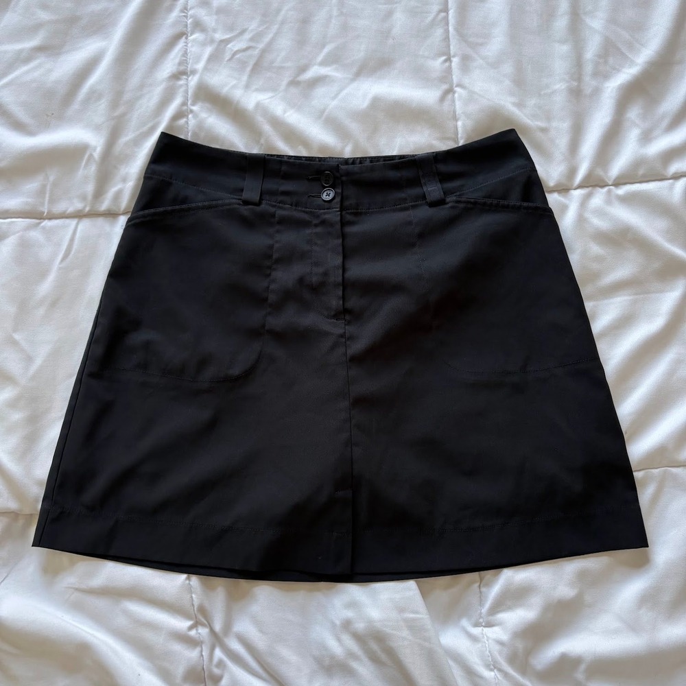 Nike Golf Skirt Skort Black Athletic Performance Mini Womens Golf Tennis Preppy
